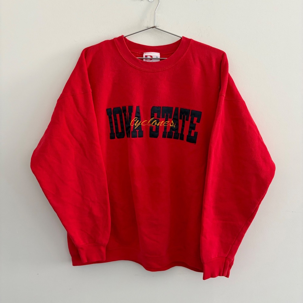 Vintage Dodger Iowa State Cyclones Red Sweatshirt XL NCAA Collegiate Crewneck
